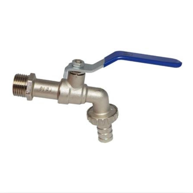 BSP Genbra Lever Hose Union Bib Tap (Nickel-Plated Brass)  BFHUBLH-D